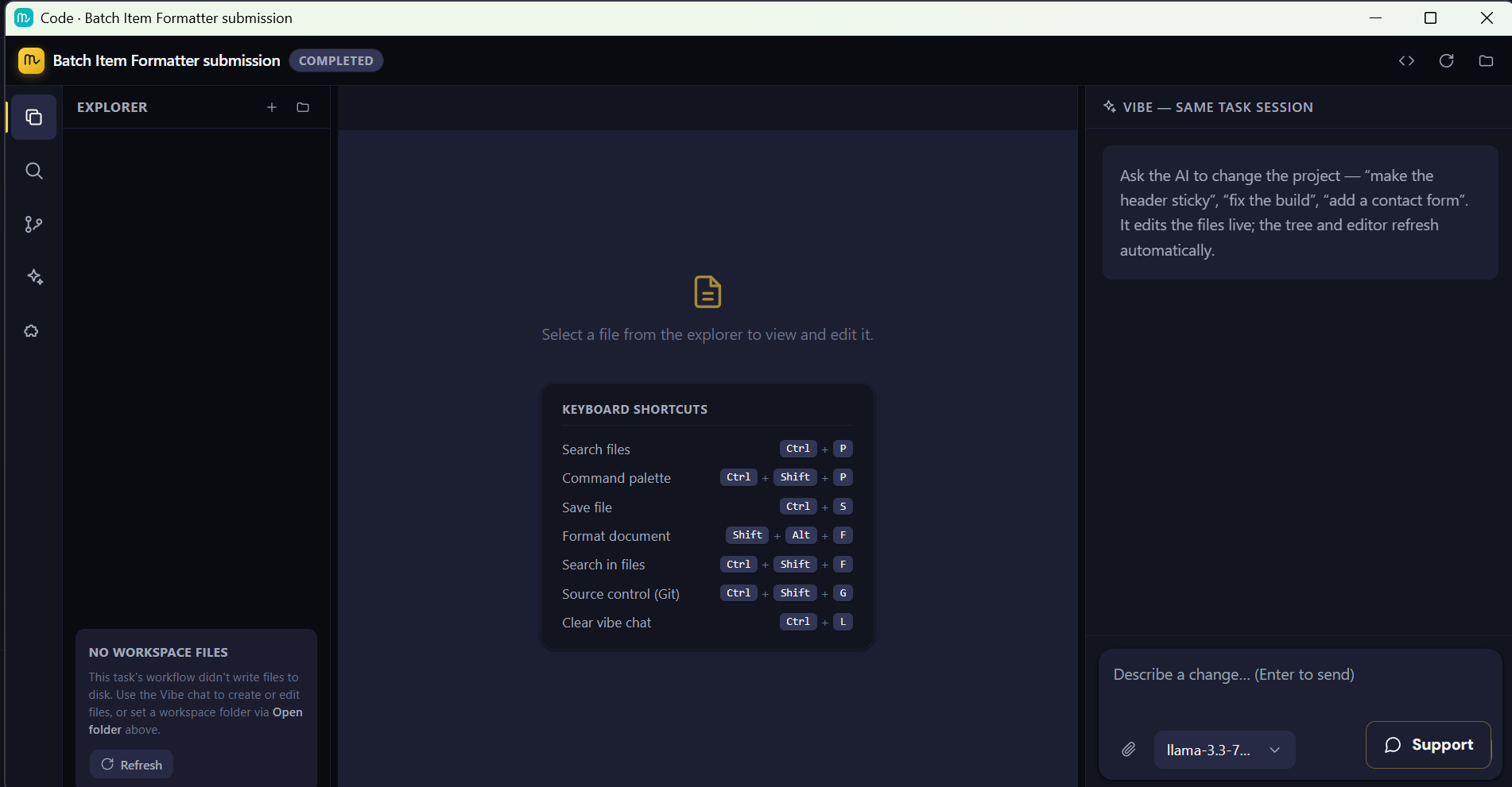 VIBE Code Editor